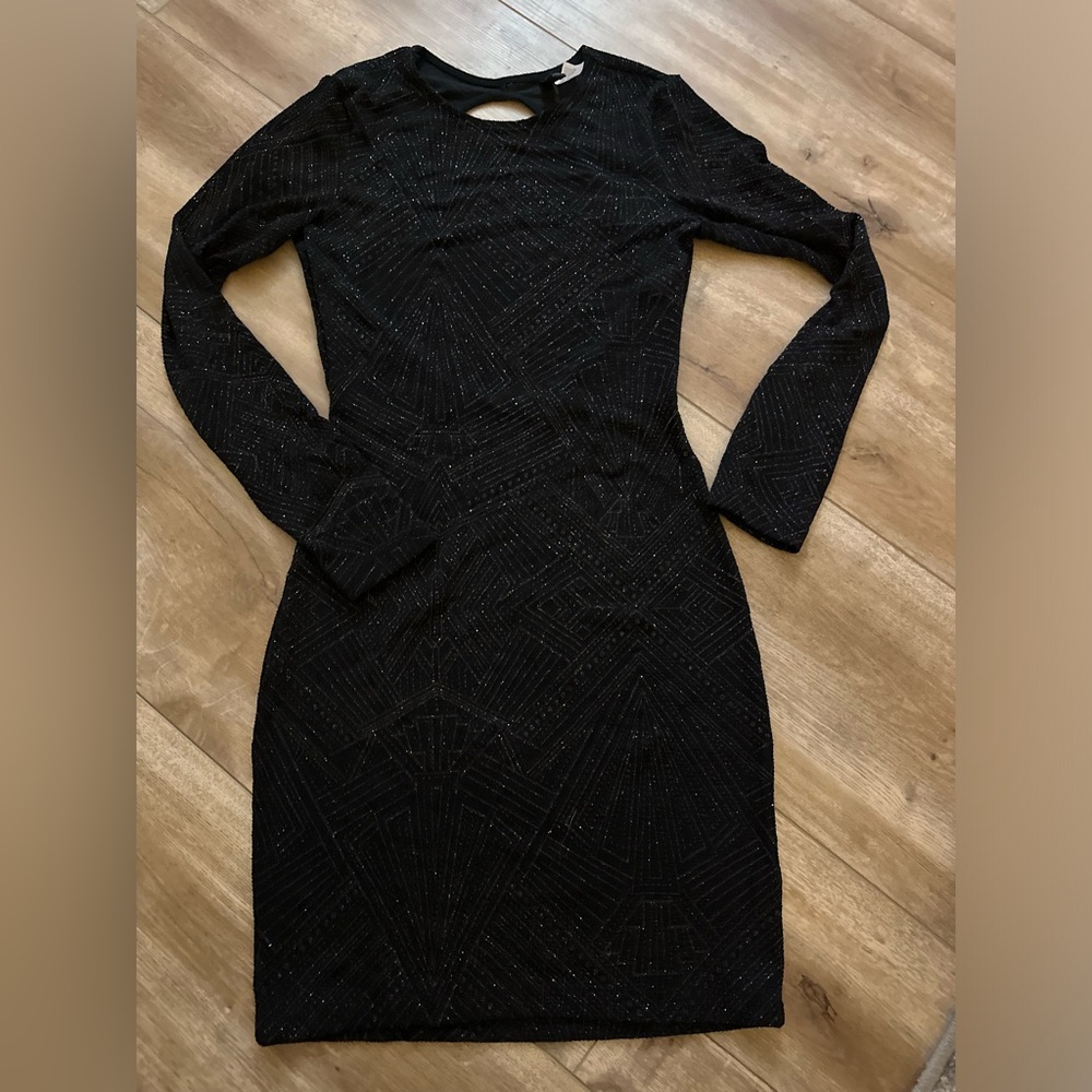 BLACK & GLITTER Formal Mini Dress